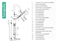 RECAMBIOS MONOMANDO LAVABO 210 LOGIS HANSGROHE